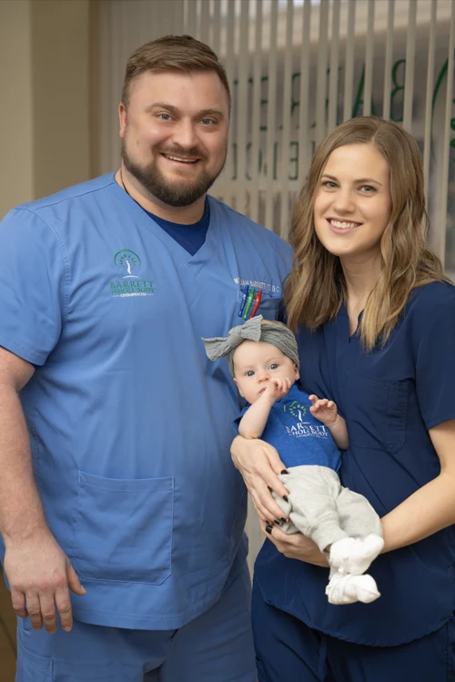 Chiropractor Jefferson Hills PA William Barrett With Wife And Daughter